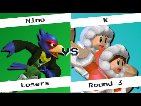 NXT LVL GAMING Losers Round 3 Nino (Falco) vs K (Ice Climbers) SSBM Smash Melee