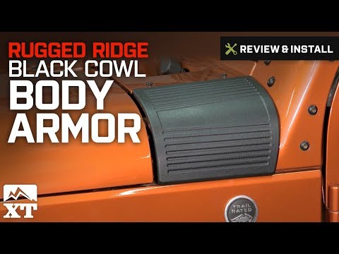 Jeep Wrangler Rugged Ridge Black Cowl Body Armor (2007-2016 JK) Review & Install