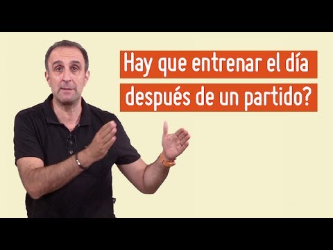 ¿Hay que entrenar el dia despues del partido?