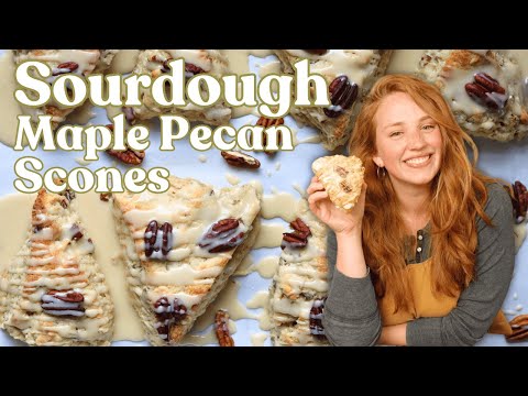 The MOST Delicious Sourdough Maple Pecan Scones
