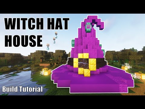 Minecraft Halloween Witches Hat House | Halloween House Tutorial Minecraft 1.17