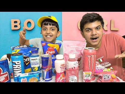 PINK Vs BLUE Shopping Challange 😁 | Yaatri