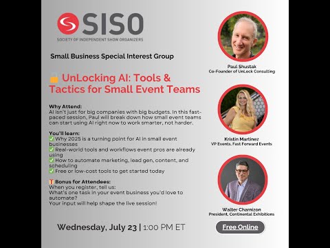 Unlocking AI: Tools & Tactics for Small Event Teams