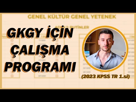 95 Puan Almamı Sağlayan GKGY Çalışma Programım! (Hazır KPSS Programı!) #kpss2024 #dgs #ales