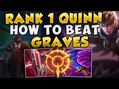 RANK 1 QUINN HOW TO BEAT THE GRAVES MATCHUP IN SEASON 12! (HOW TO SNOWBALL) - League of Legends