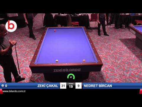 ZEKİ ÇAKAL & NEDRET BİRCAN Bilardo Maçı - 2019 VETERANLAR 1.ETAP-VETERANLAR ELEME