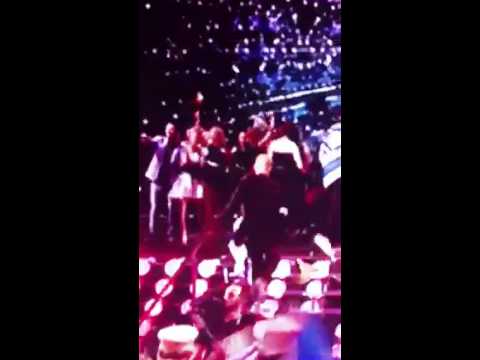 Man falls on stage euro vision