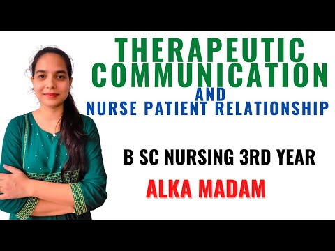 Therapeutic Communication and Nurse Patient Relationship II B Sc 3rd Yr II Mental Health Nursing II