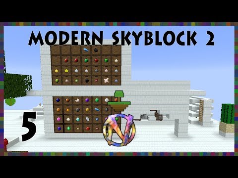 Modern Skyblock 2 - Ep. 5 - One Machine to Make Cobble, Gravel, Sand, Flint, Gems, & Metals