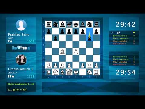 Chess Game Analysis: Urania Anuck 2 - Prahlad Sahu : 1-0 (By ChessFriends.com)
