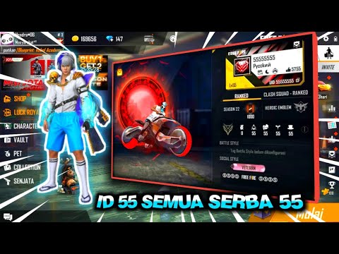 3 AKUN TERR... ANEH DAN MISTERIUS DI FREEFIRE ! GILA ID 55 SEMUA 55?