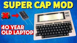 TRS-80 MODEL 100 & Süper Kapasitör MOD Restorasyonu | Retro Repair Guy 25. Bölüm