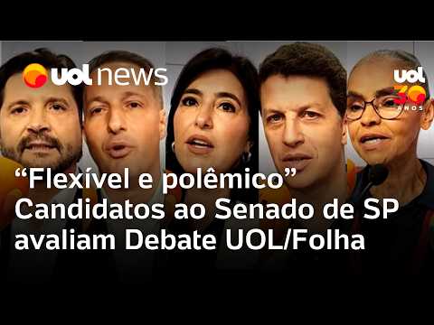 Tebet, Salles, Marina, Derrite e André do Prado: candidatos ao Senado de SP avaliam Debate UOL/Folha