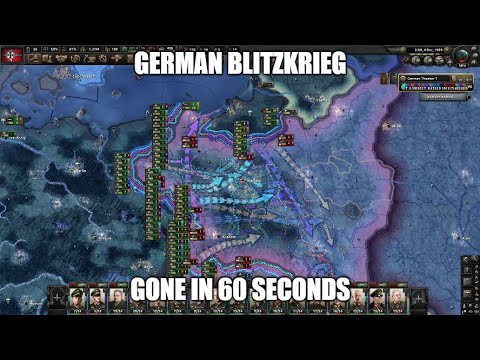 Hoi4 Germany Blitzkrieg - How to crush Poland in 60 seconds