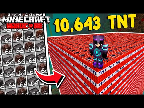 I Blew Up 10,568 TNT for NETHERITE in Minecraft Hardcore (Hindi)