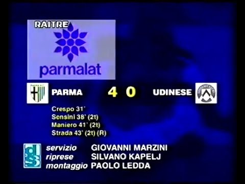 1997-98 (4a - 27-09-1997) Parma-Udinese 4-0 [Crespo,Sensini,Maniero,Strada(R)] Servizio D.S.Rai3