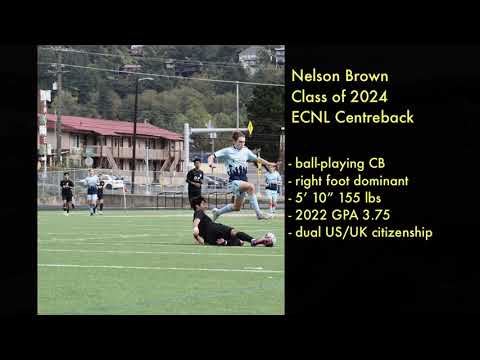 Nelson Brown 2024 Center Back - United PDX ECNL B06 vs Seattle United ECNL B06 OCT2022 Highlights