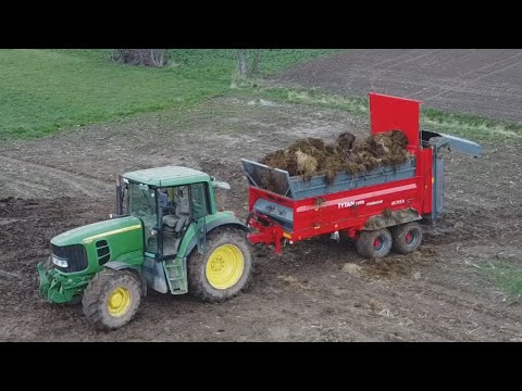 Rozrzucanie obornika 2023 |Świętokrzyskie| John Deere 6630 + Unia Tytan 10 Premium Zeppelin ZL10B