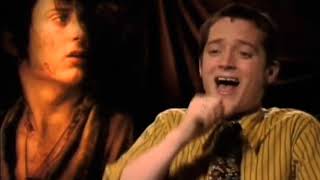its just elijah wood laughing...