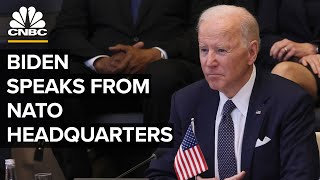 President Biden speaks following the NATO summit o