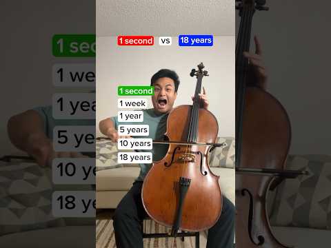 1 second vs 18 years of cello playing! #cello