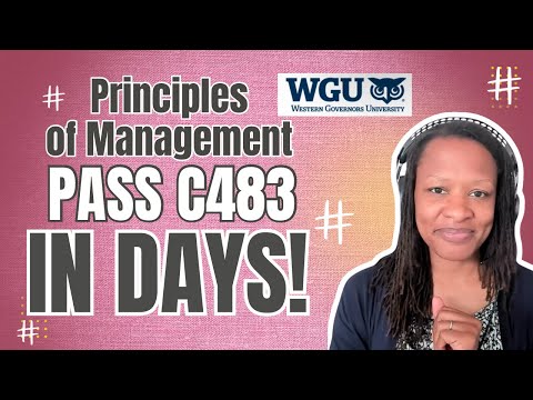 “Pass WGU C483 Fast - Principles of Management" | WGU Accounting Degree