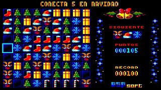 [Amstrad CPC] Conecta 5 En Navidad - Short Gameplay