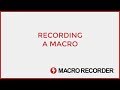 Recording a macro