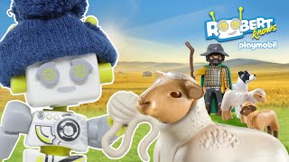 ROBert Knows | Playmobil | How is wool made? | Farm | Country | Sheep | Kids Video