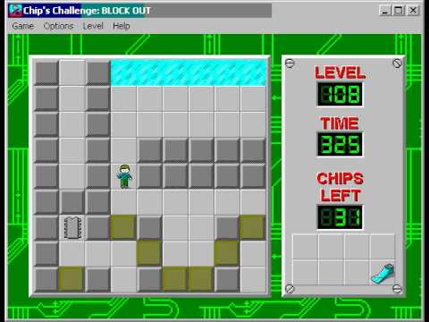 Chip's Challenge 1 Level 108 (Block Out) - 278 seconds