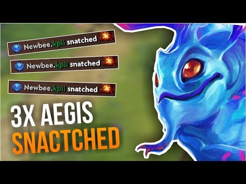 3X AEGIS SNATCHED - Amazing Puck kpii New World Record of Steal Aegis | Dota 2
