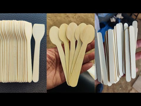 Wood peeling machine for ice cream stick or wooden spoon ( d...