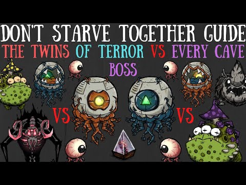 The Twins of Terror VS All Cave Bosses - Terrarium Works In The Caves?! - Don't Starve Together