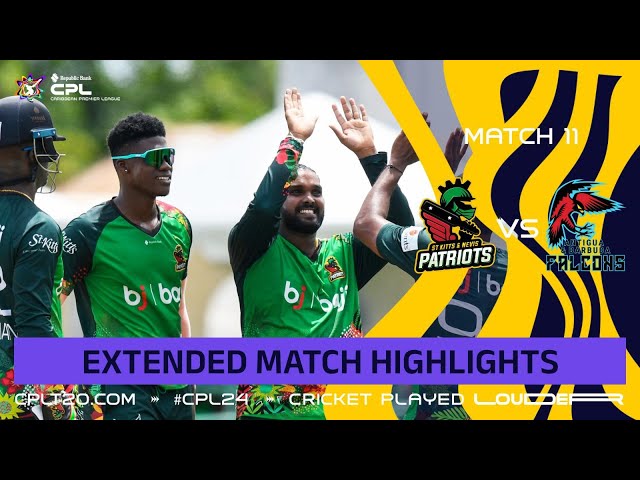 Extended Highlights | St Kitts and Nevis Patriots vs Antigua and Barbuda Falcons | CPL 2024