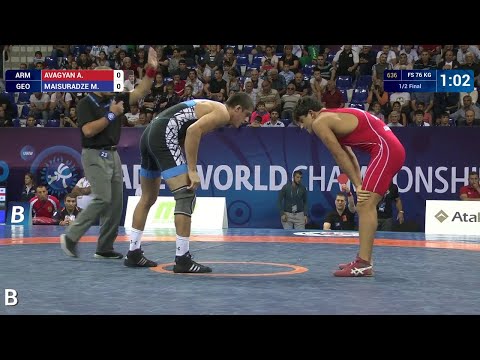 1/2 FS - 76 kg: M. MAISURADZE (GEO) df. A. AVAGYAN (ARM) by TF, 10-0