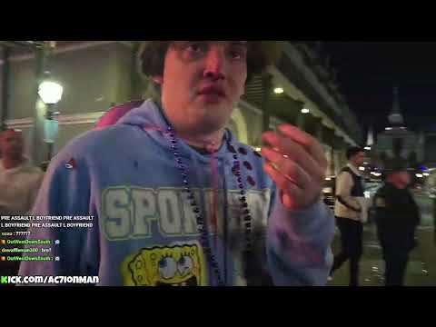 KICK Streamer Ac7ionMan gets punched by girls boyfriend