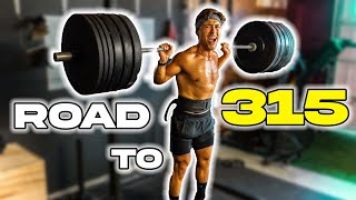 The Road To 315 Back Squat For Reps | Garage Crossfit Workout