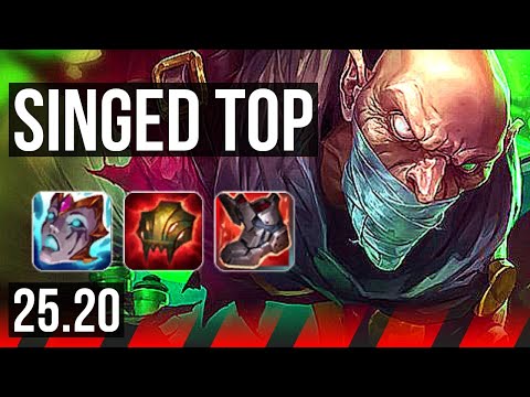 SINGED vs YASUO (TOP) | Penta, 6 solo kills, Legendary | KR Master | 25.20
