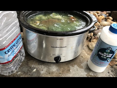 How To Clean Rocks // Using A Crockpot With Oxalic Acid