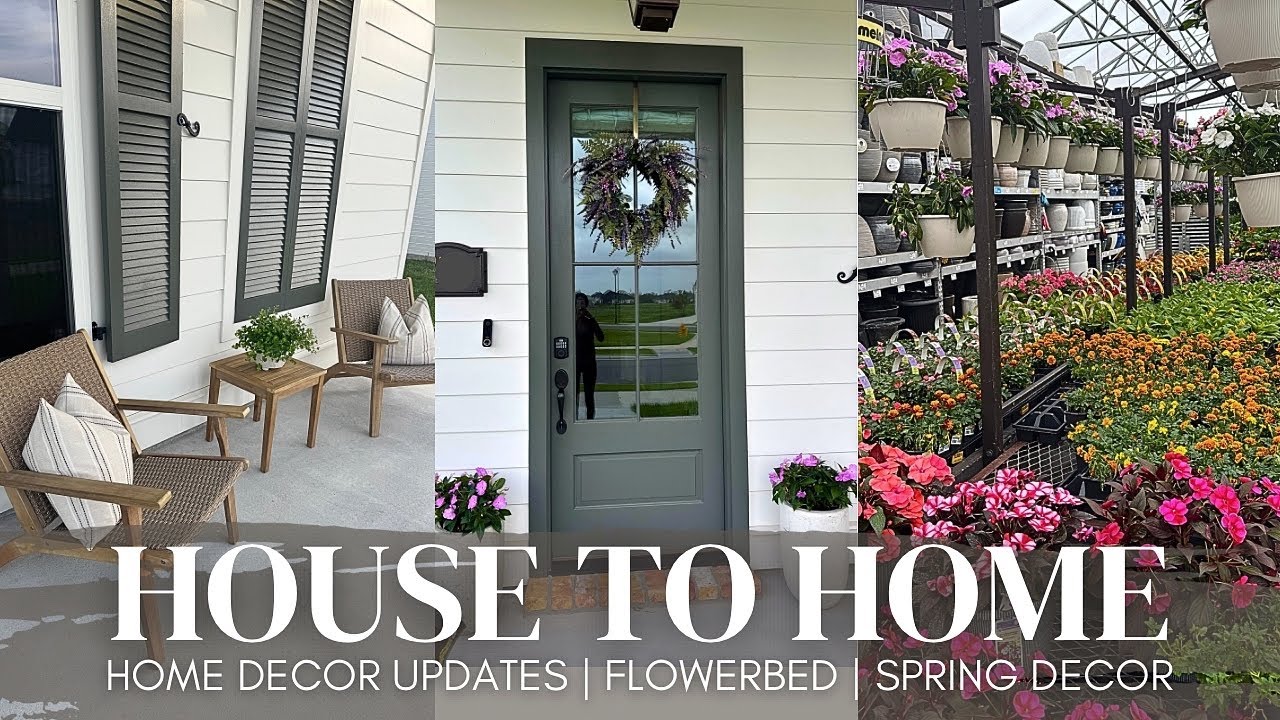 HOUSE TO HOME VLOG | spring home decor updates| porch decor  | flowerbed makeover | new car | 2025