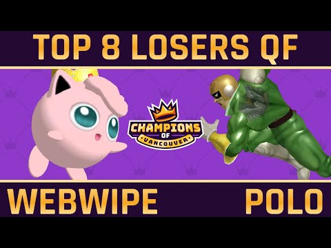 Webwipe (Jigglypuff) vs Polo (Captain Falcon) - Top 8 LQF - Champions of Vancouver