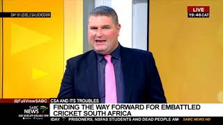 Dr Willie Basson weighs in on Cricket SA's current crisis