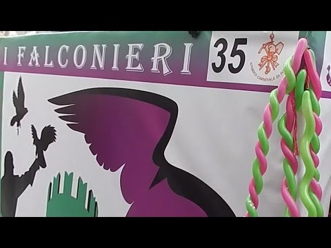 Falconieri carro da getto - Carnevale Ivrea 2015