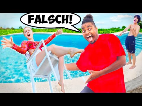 WER KENNT MICH BESSER?! 💦 Pool Edition (ft. @TheresaKirchner & @AlexFreerun)