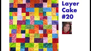 🍰 LAYER CAKE 20 QUILT PATTERN TUTORIAL 🍰  | 3 HOUR QUILT | Easy & Fast 2-cut block | Colorful Batiks