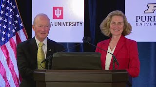 Administrators from Indiana University and Purdue University discuss IUPUI realignment