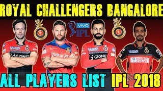 RCB Players List 2018.Ipl Auction 2018.Royal Challengers Bangalore IPL Squad 2018.IPL XI.