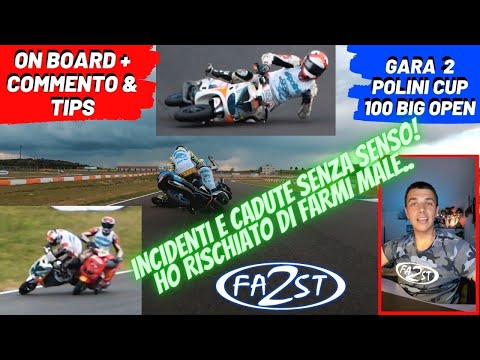 *SONO CADUTO 3 VOLTE*😱 RED FLAG & BIG CRASH Race 2 final round Polini Italian cup 100 bigopen 2FAST