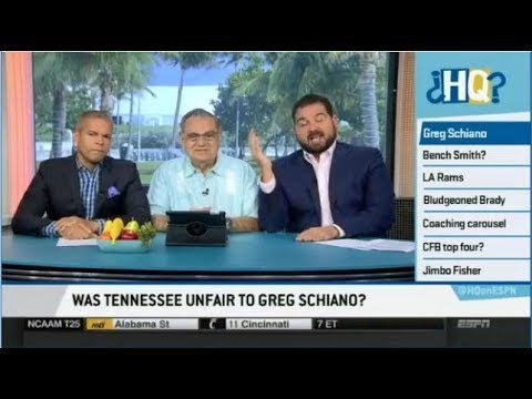 Highly Questionable Today 11/27/2017 - Was Tennessee Unfair To Greg Schiano?