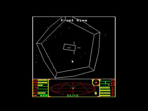 Elite (1984) on a BBC Micro B Plus emulator.
